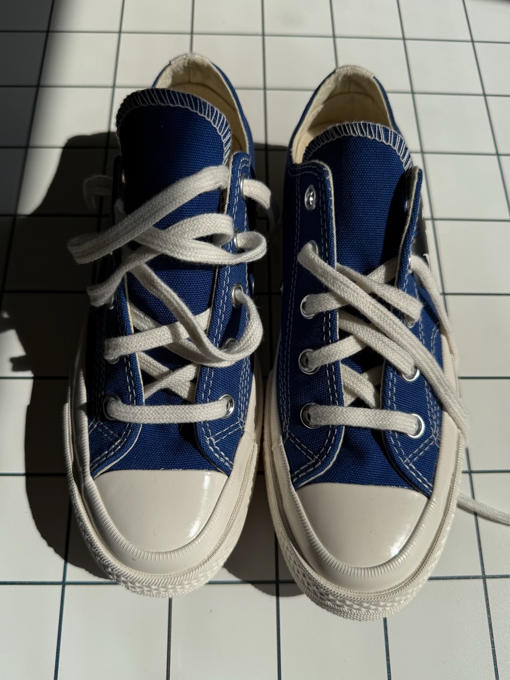 Converse x Comme des Garcone Low Chuck Taylors Size 6 in blue